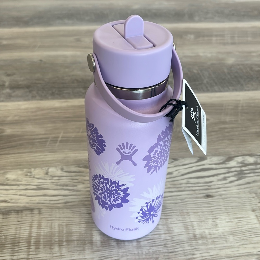BNWT hydroflask 32oz wide mouth straw cap in PIXIE 🪻🌸💜🧚🏼‍♂️